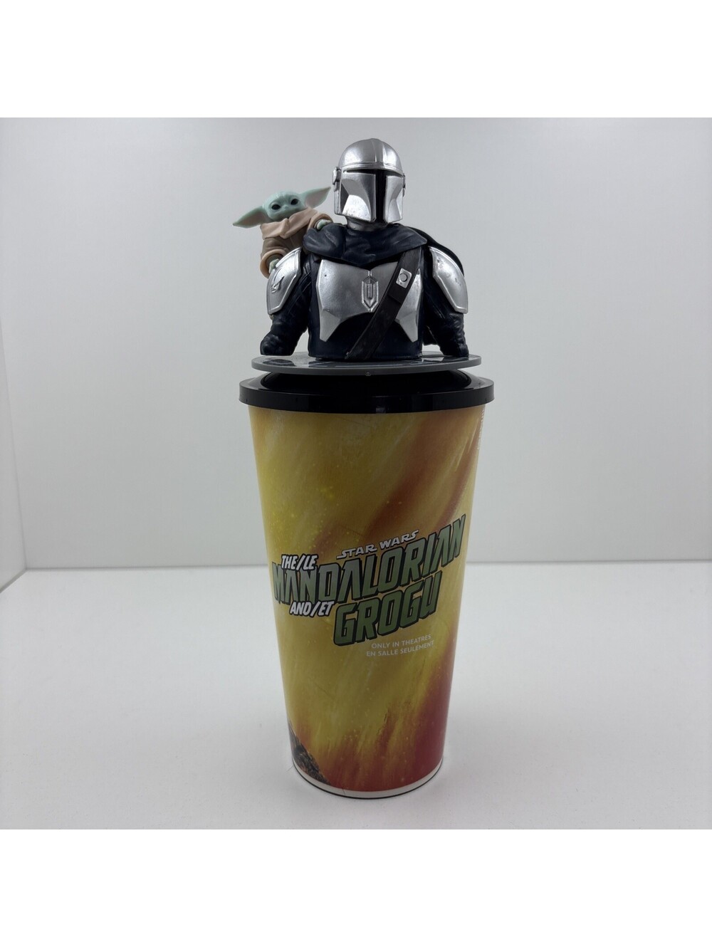 STAR WARS: The Mandalorian And Grogu Drinks Cup With Mando/Grogu Topper NEW